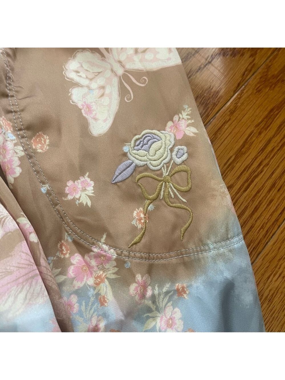 FREE PEOPLE Intimately Night Special Printed Pants Harem pants Embroidered Sz S - Picture 11 of 16